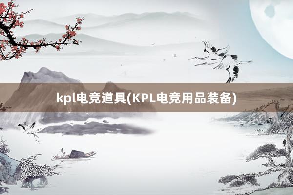 kpl电竞道具(KPL电竞用品装备)