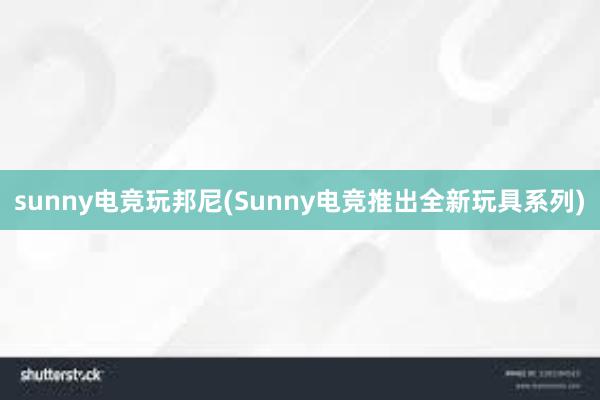sunny电竞玩邦尼(Sunny电竞推出全新玩具系列)